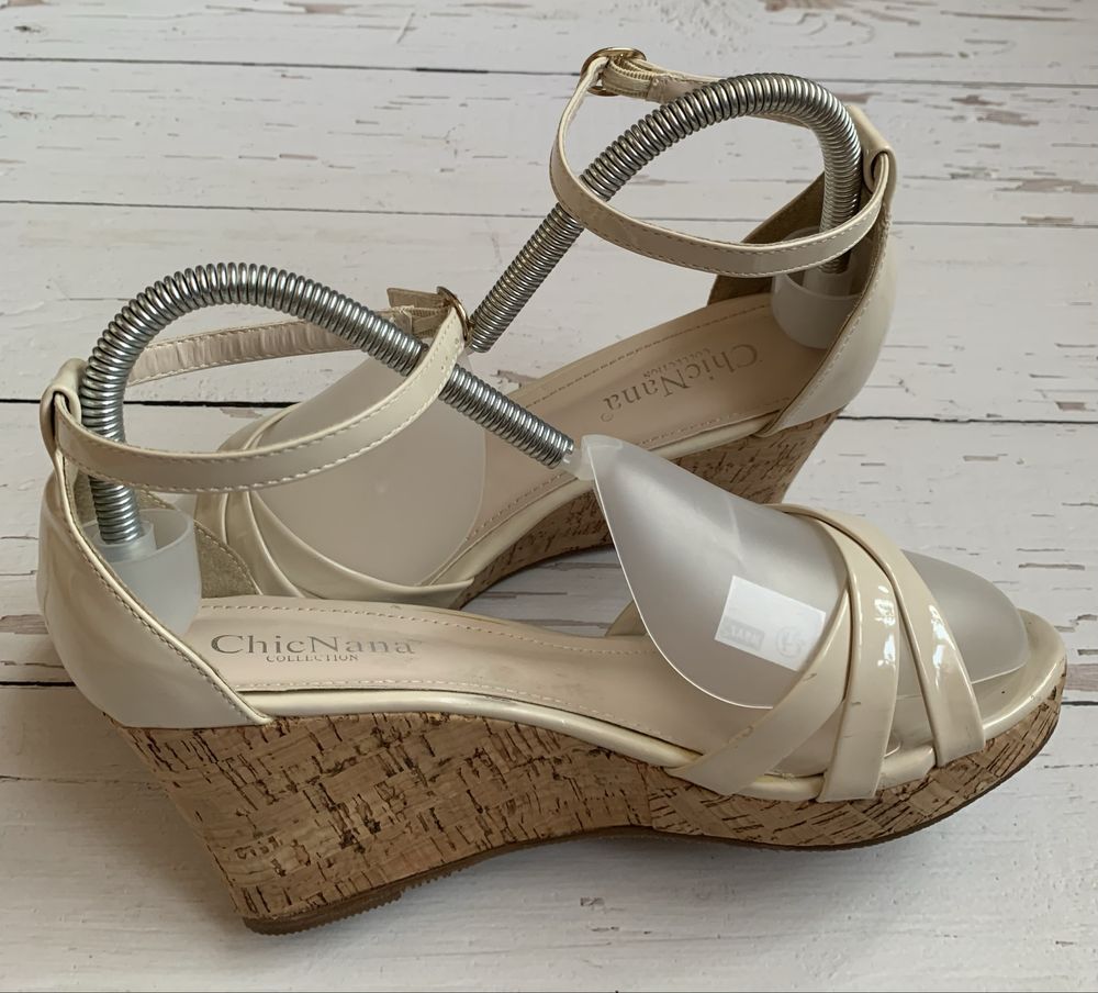 Espadryle Damskie Sandały Na Koturnie Chic Nana 40 Komfortowe Idealne