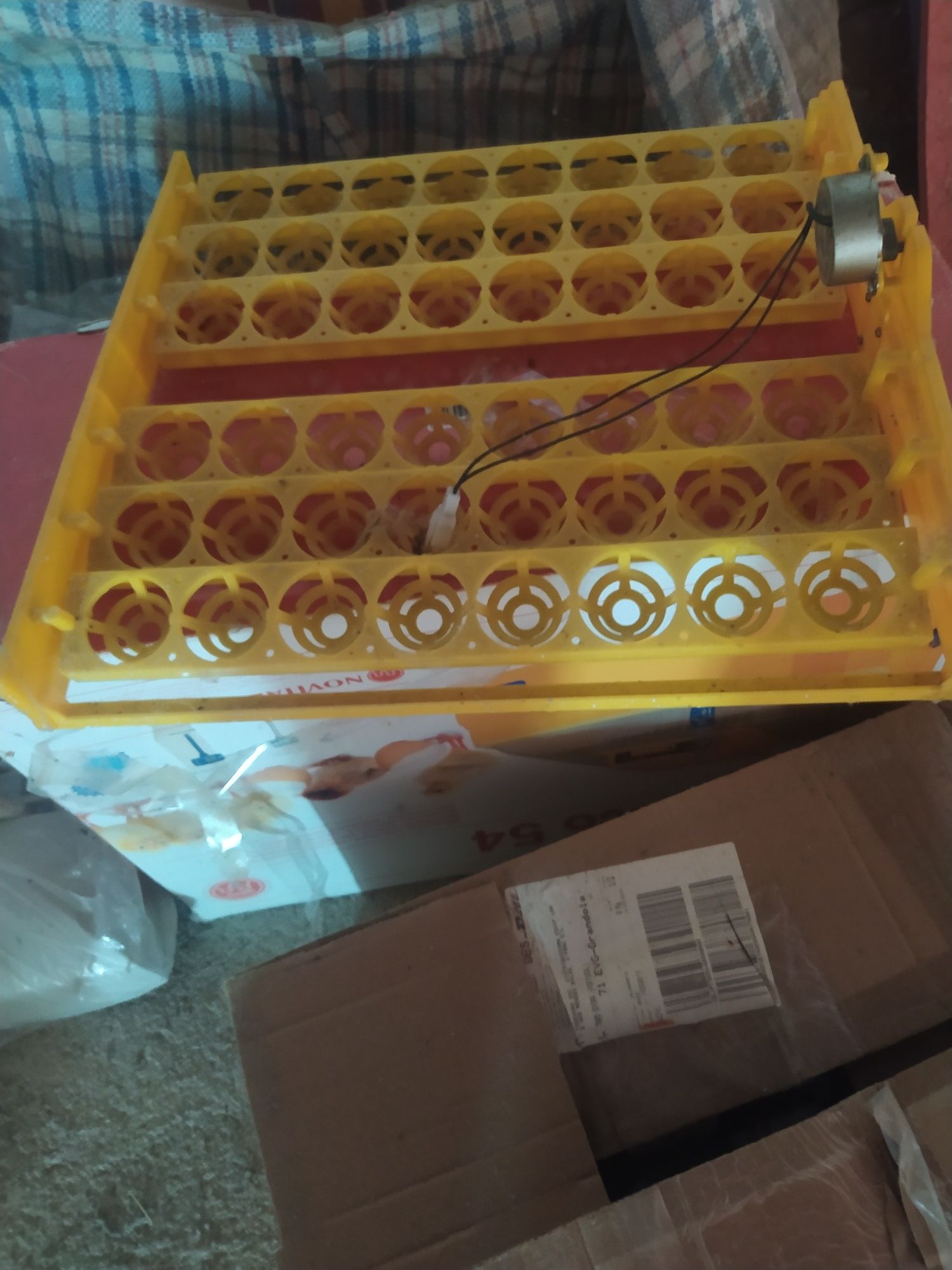 Tabuleiro automático para virar ovos