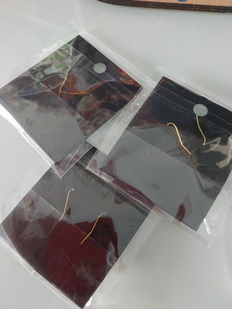 3 pares de brincos | pendentes | metal dourado | Novos