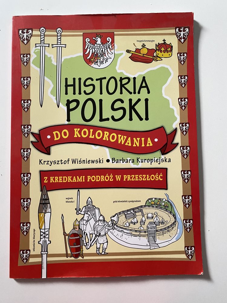 książka do kolorowania Historia Polski