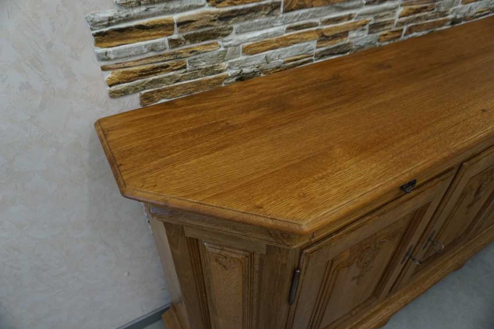 Komoda z Litego Dębu Dębowa Naturalna 3 drzwiowa szer. 203 cm (p-1278)