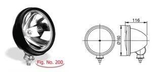 Farol Borracha H3 Longo Alcance 160 mm Jipe Máquina etc RBM461