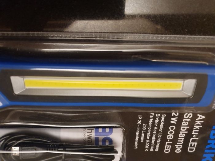 Lanterna COB LED fina 2w 200lm