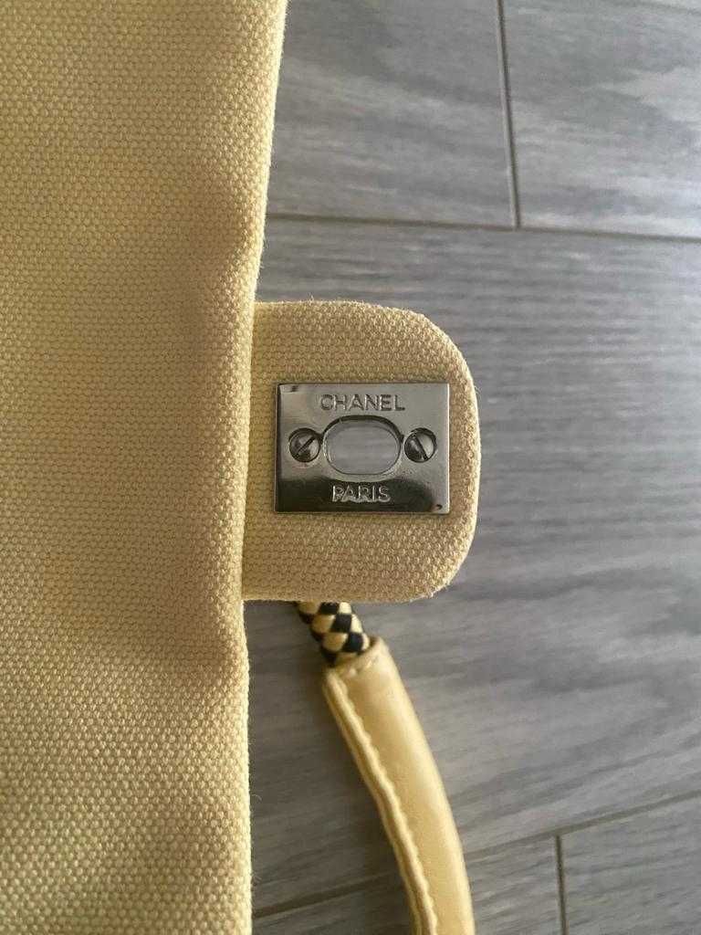 Chanel Fabric Yellow Bag