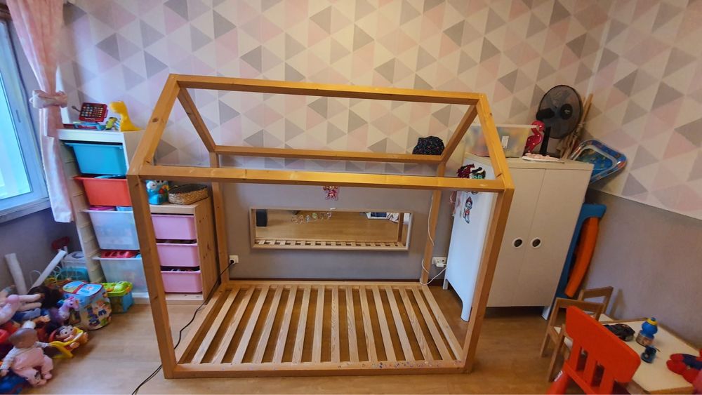 Cama Montessori em Madeira de Pinho 200x90 – Design Casa