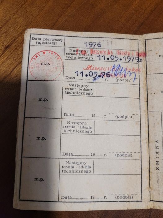 Dowód kolekcjonerski WSK 125