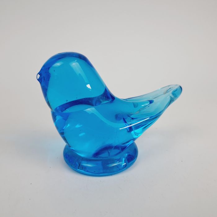 Szklana figurka ptak Leo Ward szkło kolorowe