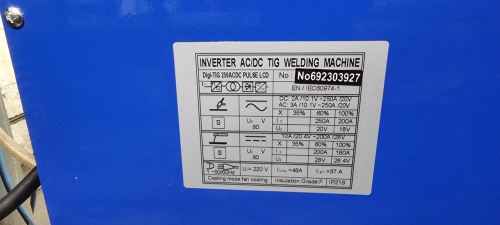 Digi Tig 250P AC DC  LCD Апарат для аргонодугового зварювання