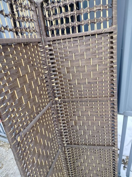 Parawan boho wiklina 2 sztuki wiklinowy osłona dekoracja