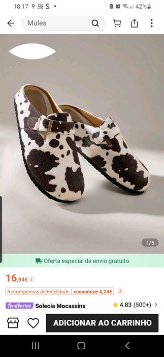 Chinelos pelo de cabra