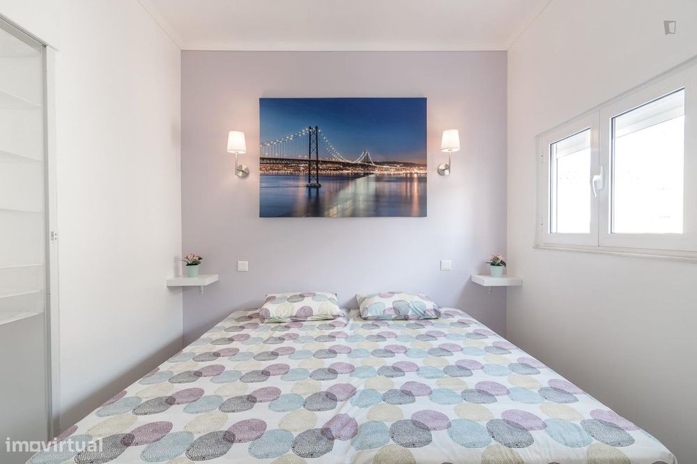 59338 - Quarto com cama de casal em apartamento...