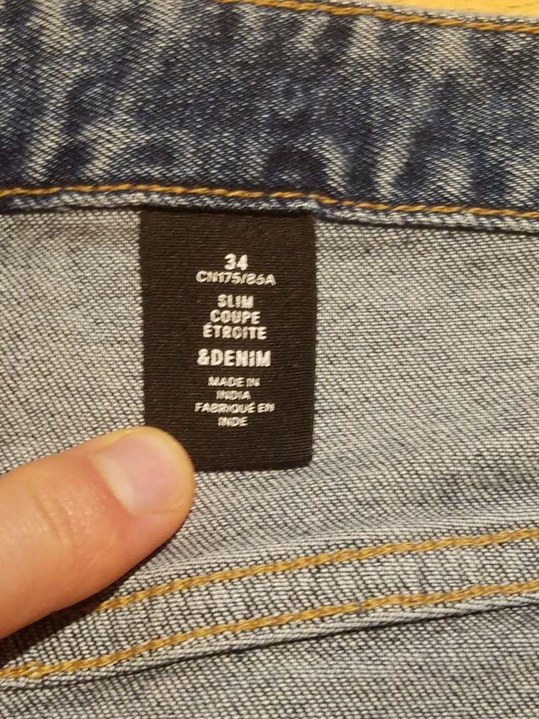 Spodenki jensowe H&M 34W z elastanem