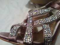 oryginalne! buty szpilki  satynowe- cyrkonie (wesele) 6,5-39/40
