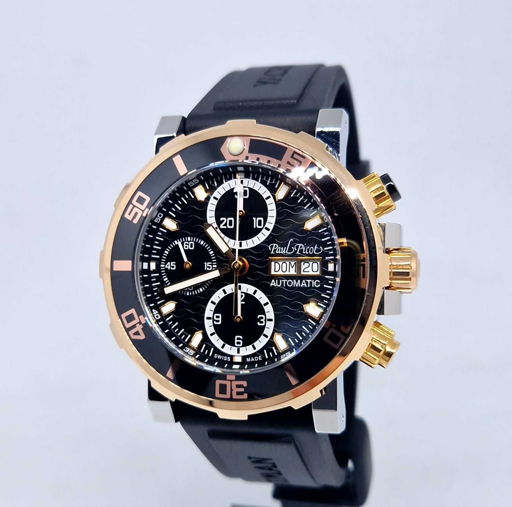 Paul Picot Yachtman III Chronograph P1127.SRG.B.3604CM001 steel Gold