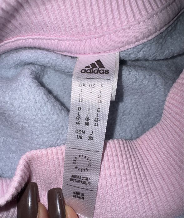 Bluza damska Adidas błękitno-kremowa