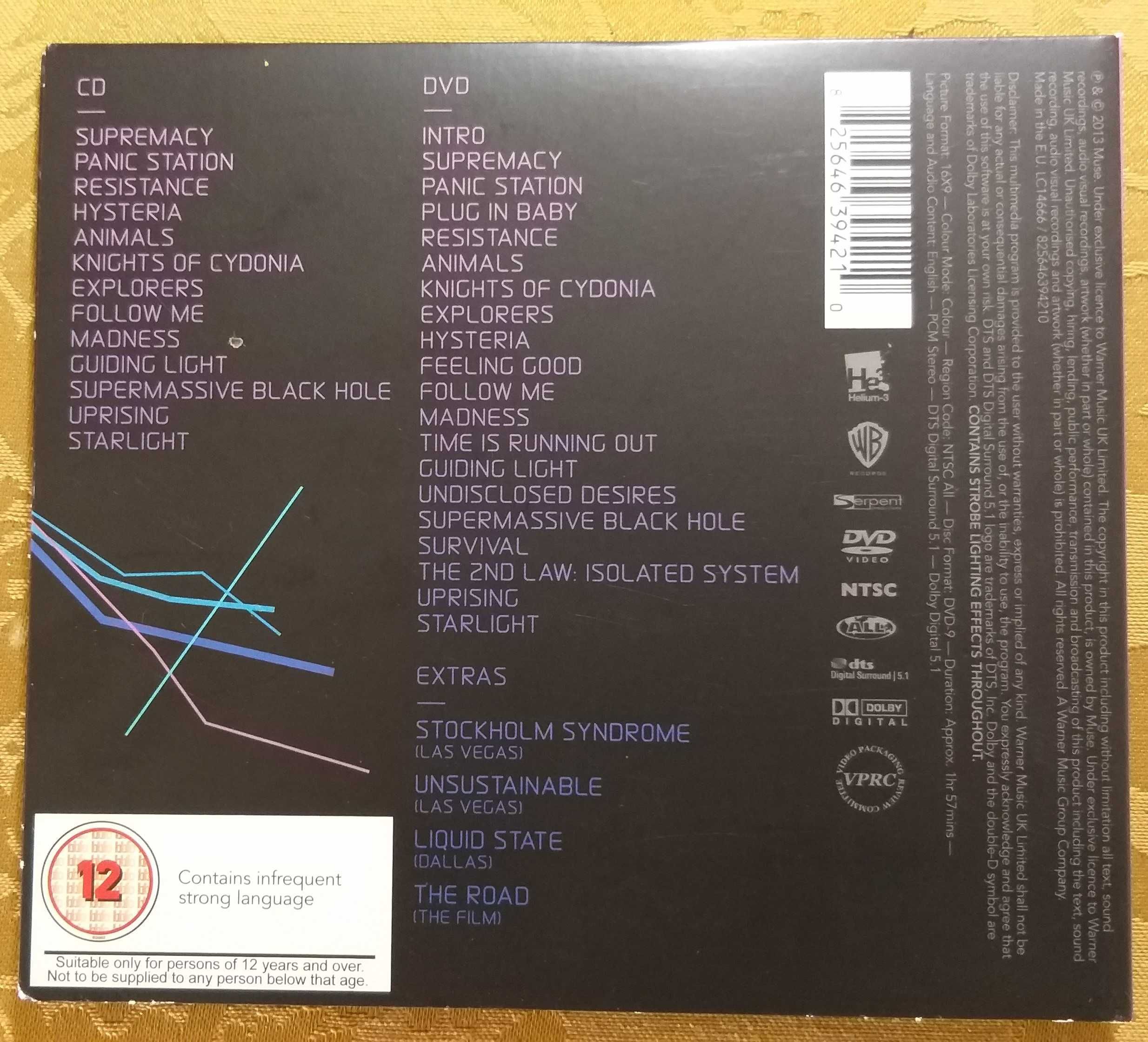 Muse Live DVD + Cd Novos