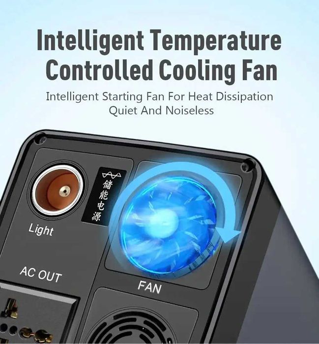 Зарядная электростанция, инвертор с розеткой 220 В ,12,8V/50Ah/600Вт