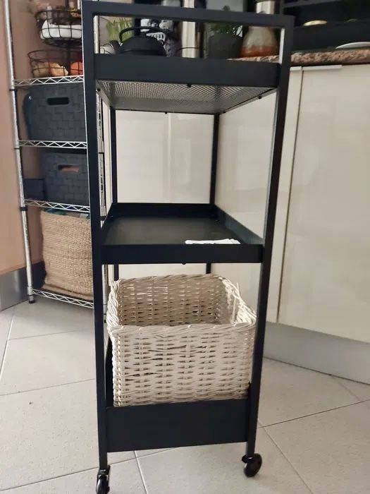 Nissafors: Carrinho preto do Ikea | 50.5x30x83cm