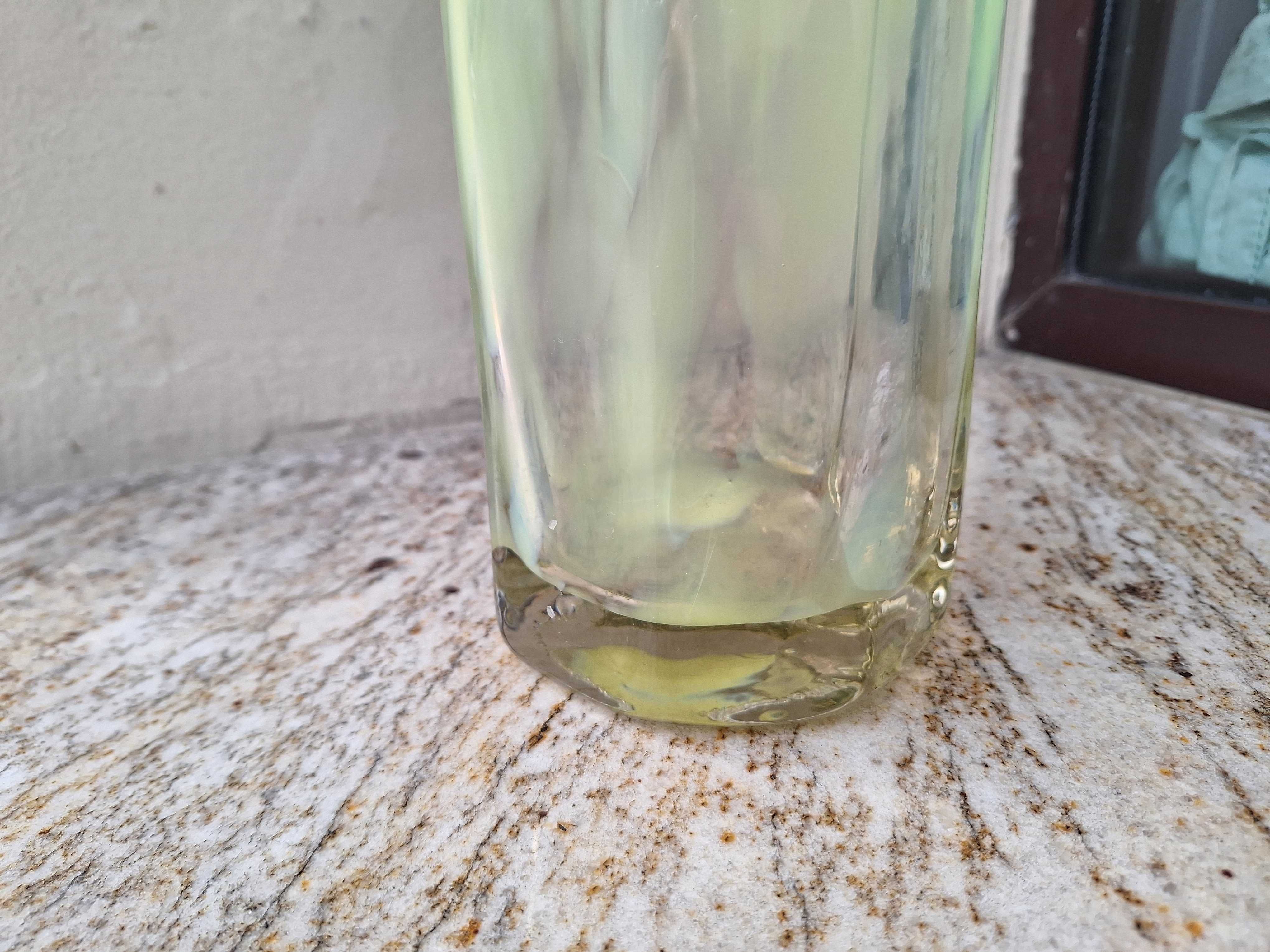 Stary szklany ozdobny wazon-PRL