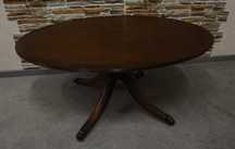 Ława Owalna na kółkach Orzechowa szer. 118 cm    -20%     (l-167)