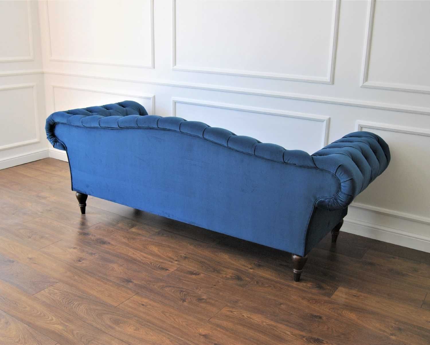 Pikowana Sofa Chesterfield Glamour Kremona 3-osobowa