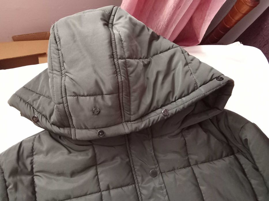 Kurtka -płaszcz, czarna, rozmiar 2XL, Shein