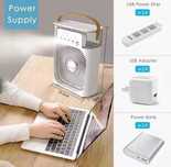 Вентилятор + зволожувач + підсвітка | Працює від Power Bank