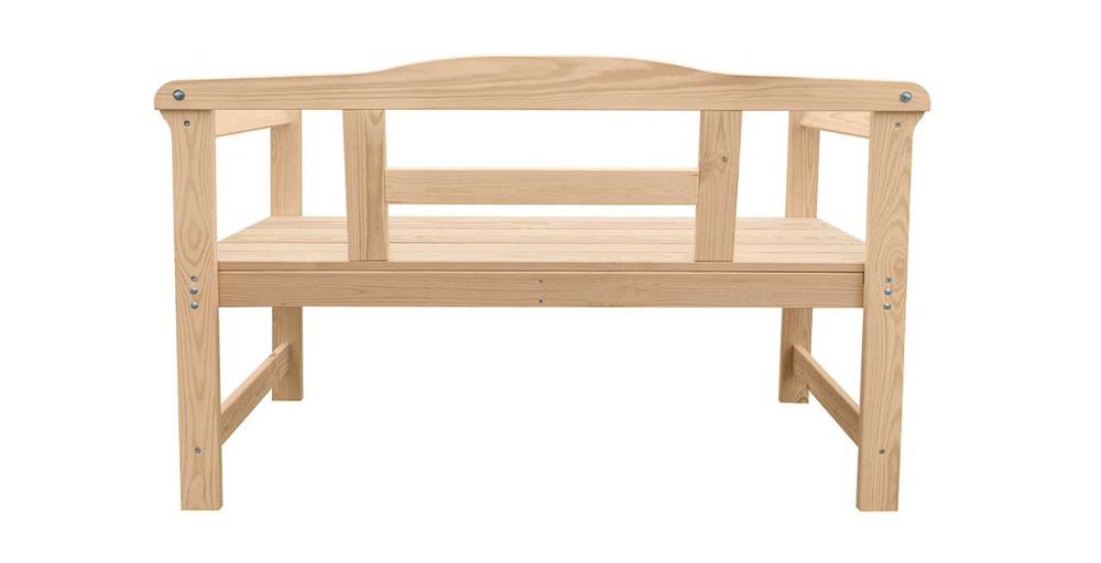 Nowoczesna ŁAWKA OGRODOWA Drewniana Dwuosobowa Producent - WYPRZEDAŻ