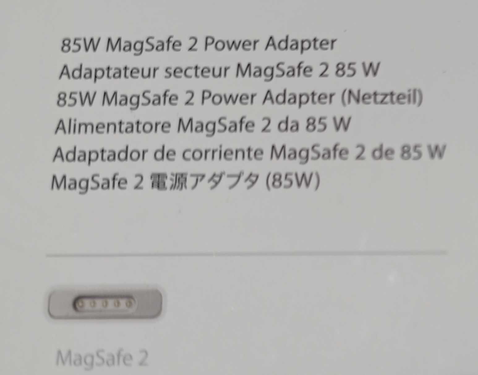 Apple zasilacz 85W Magsafe 2 A1424 Nowy