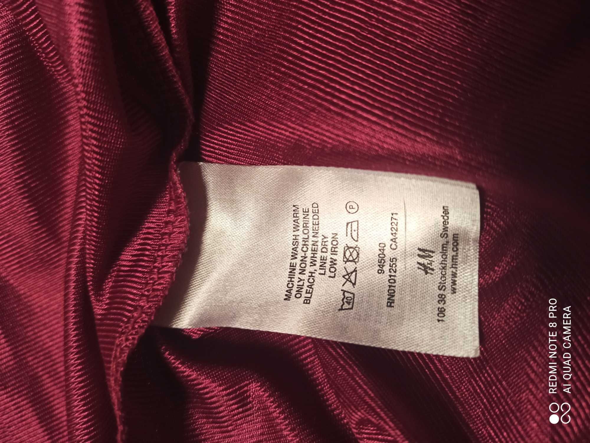 Malinowa sukienka H&M 38