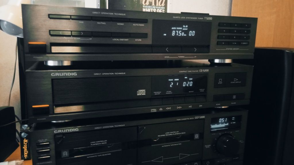 Wieża Grundig V5200 jak nowa 1989/1991r. Super zestaw