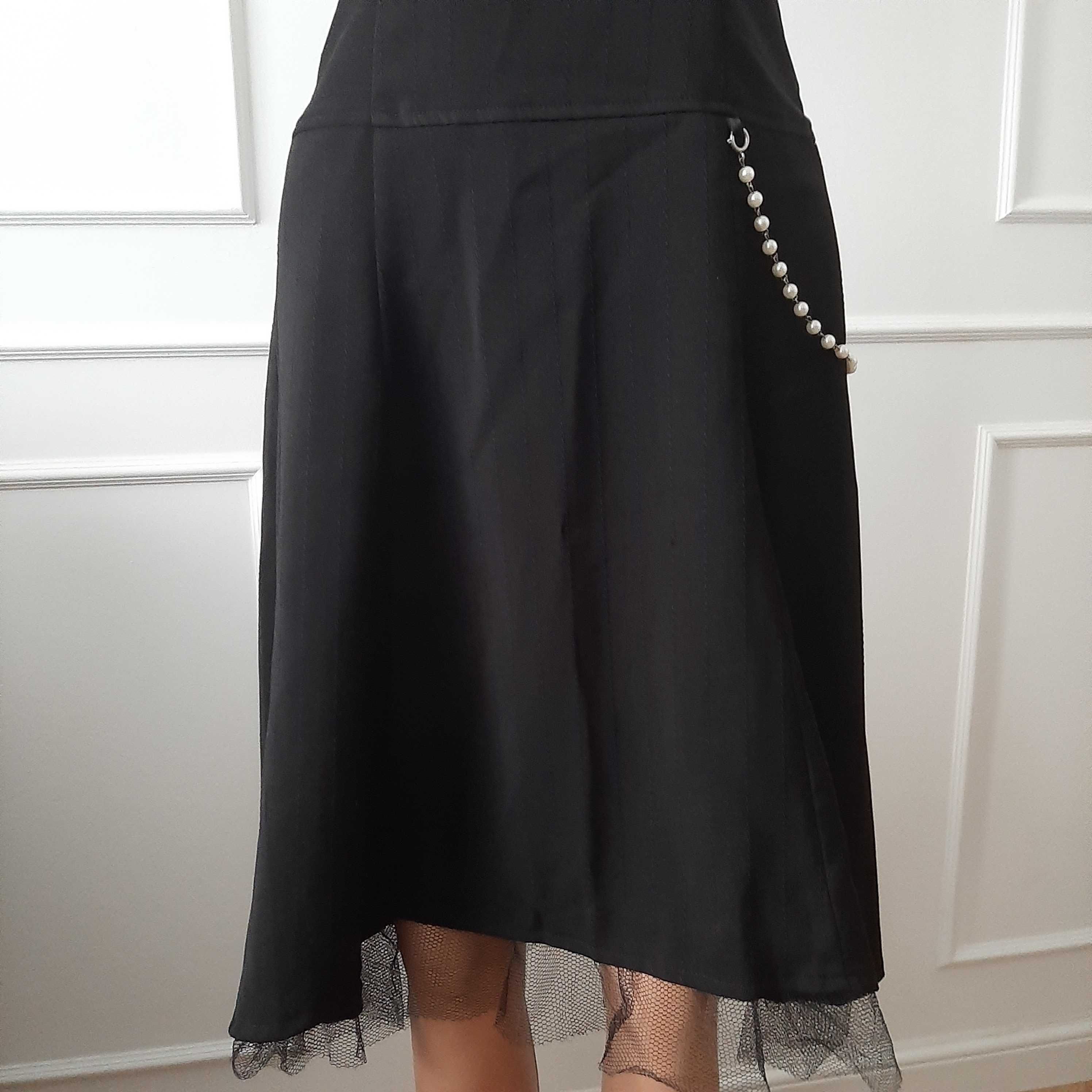 czarna sukienka tiul alternative goth witch alt