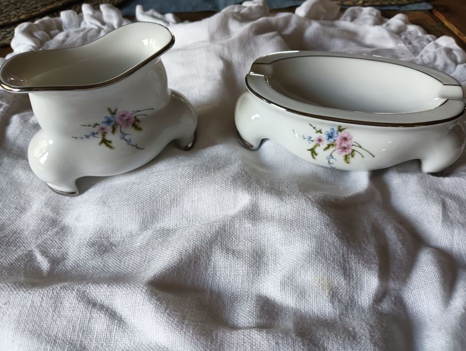 Karolinka piękny porcelanowy zestaw ręcznie malowany