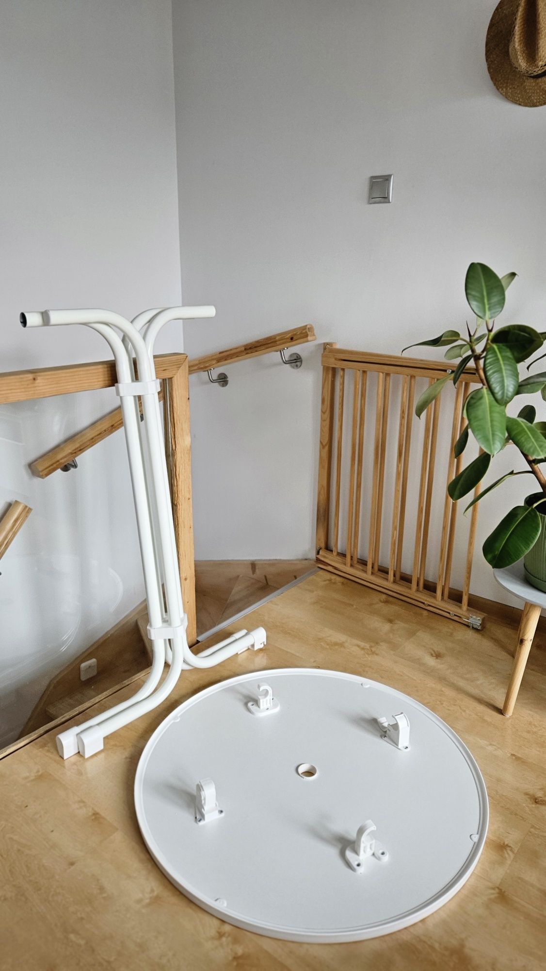 Stolik barowy koktajlowy okrągły składany śr 80 cm