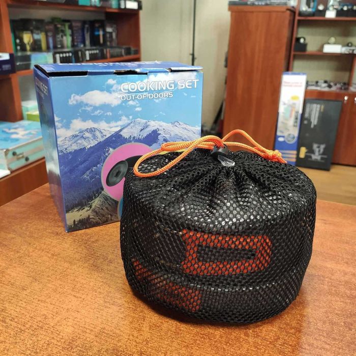 Набор туристической металлической посуды для походов Camping cooking