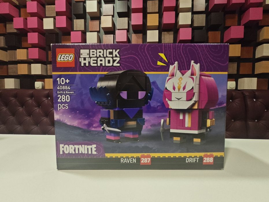 Констоуктор LEGO Brick Headz Fortnite 40884 Фігурки Drift і Raven