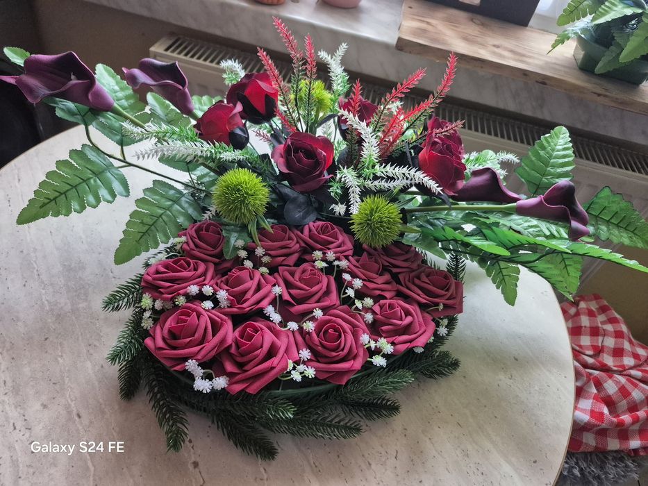 Wiazanka serce czerwone