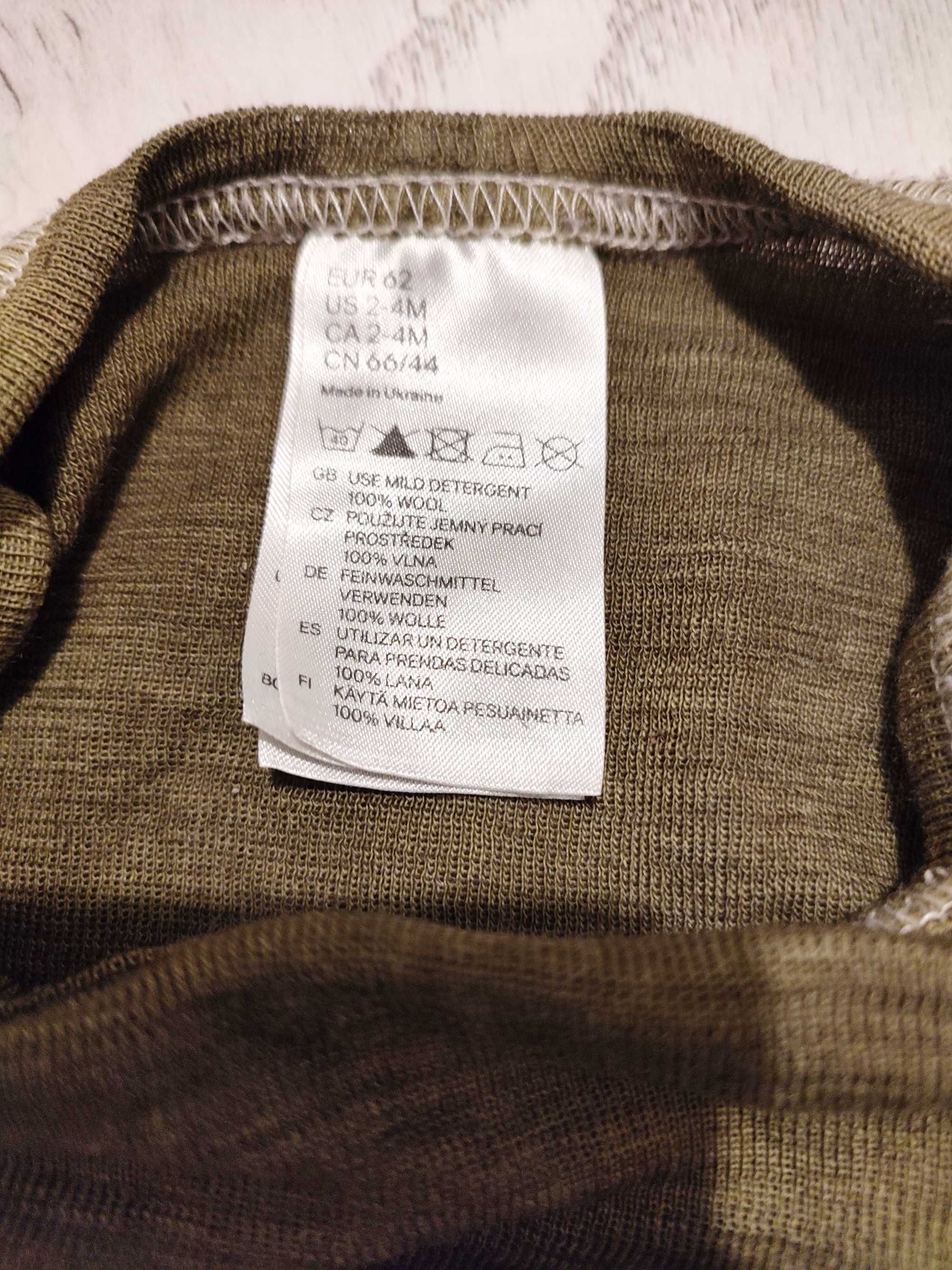 Body h&m 100% wełna Merino 62 khaki