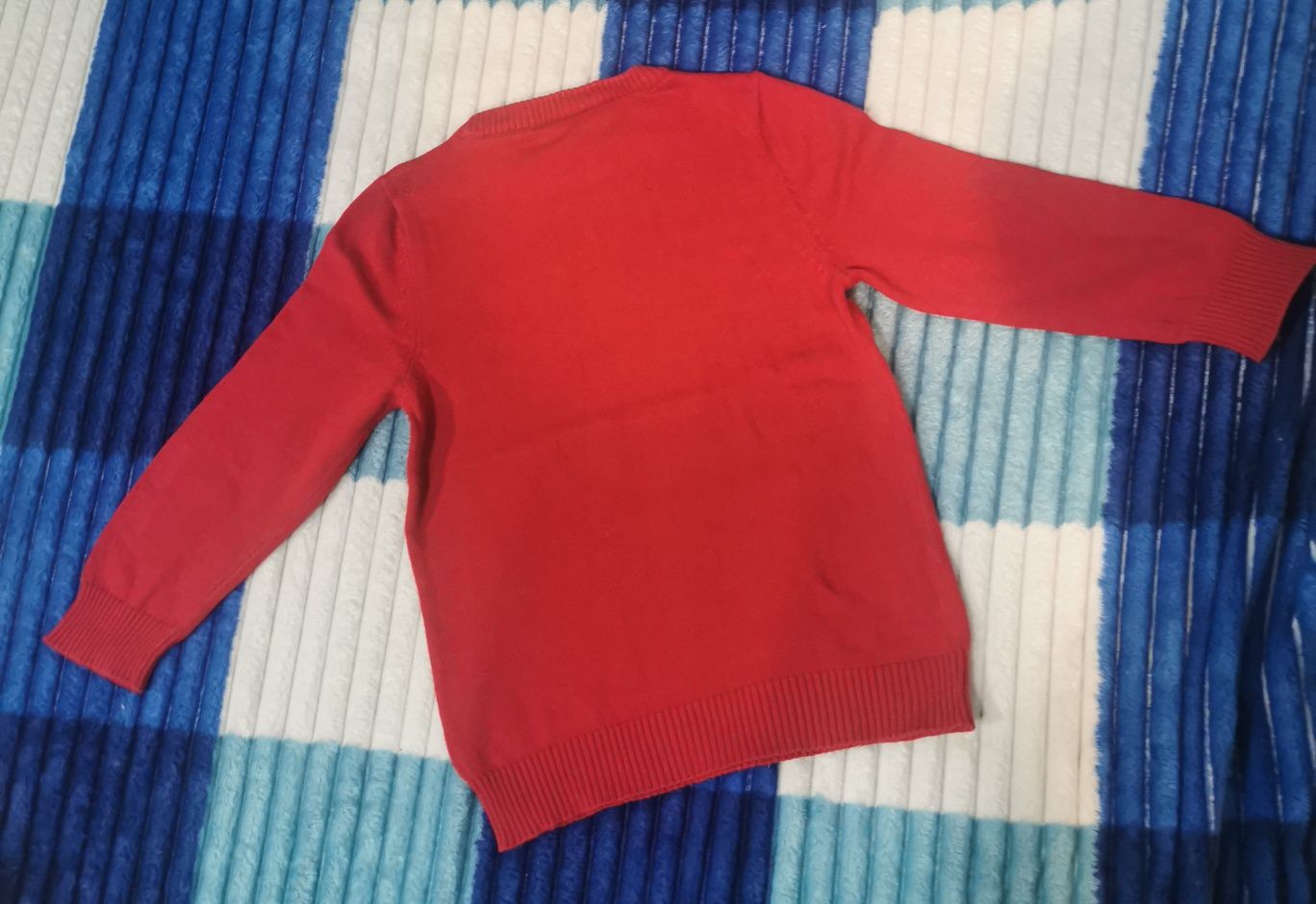Джемпер светр  кофта червона в'язана тепла на хлопчика 98-104 3-4 рочк