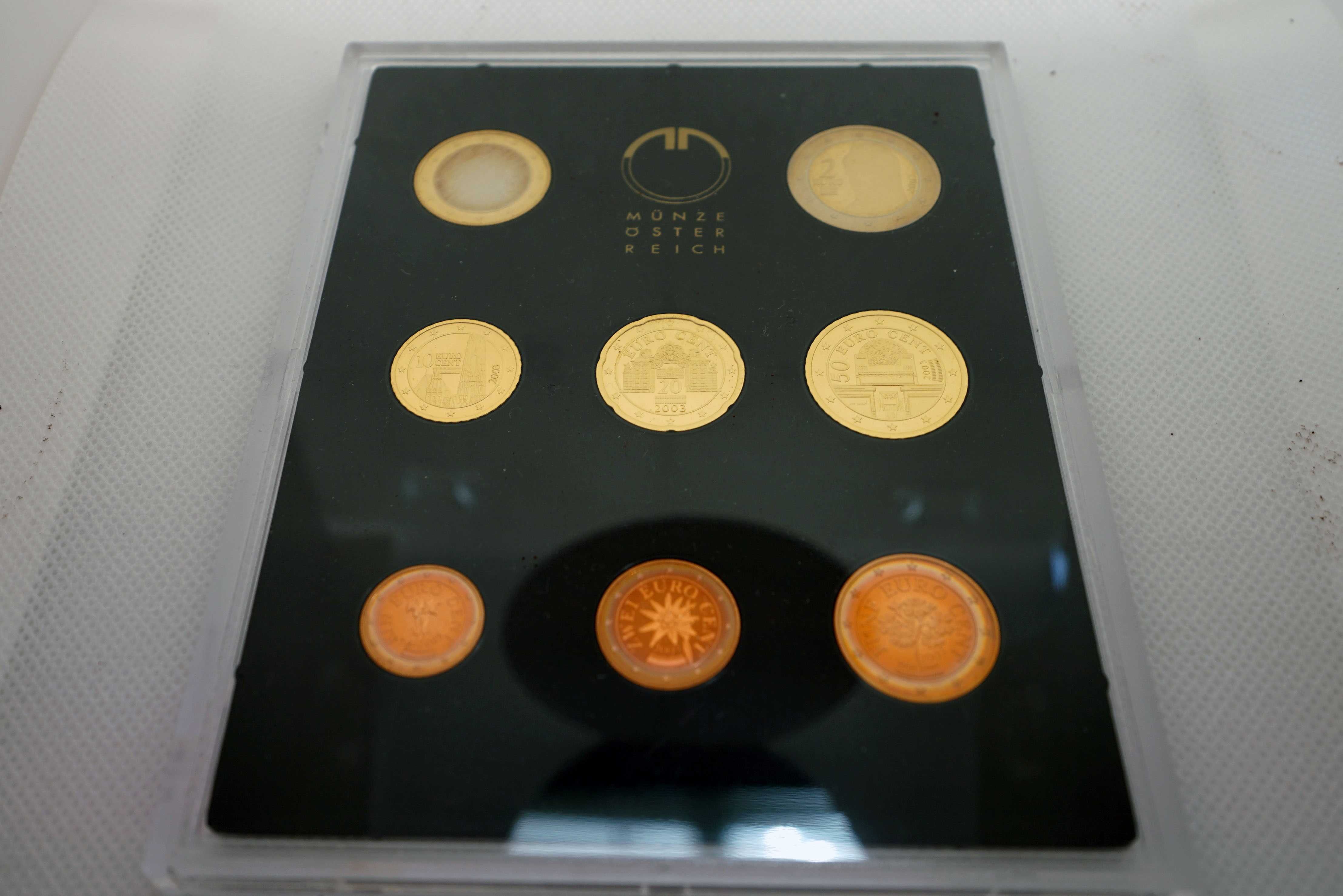 8 Moedas Irlanda em Proof Caixa e Certificado - 2003