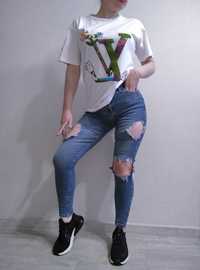 Женский костюм (джинсы+футболка) X's -S