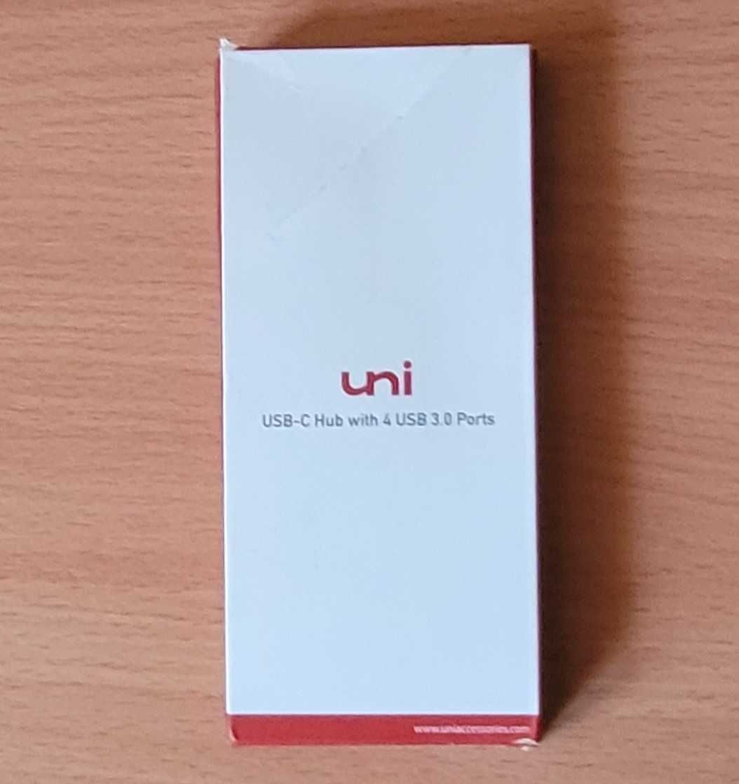 Hub USB-C Uni – Ultra Cienki 4x USB 3.0 | Aluminium | Szybki Transfer