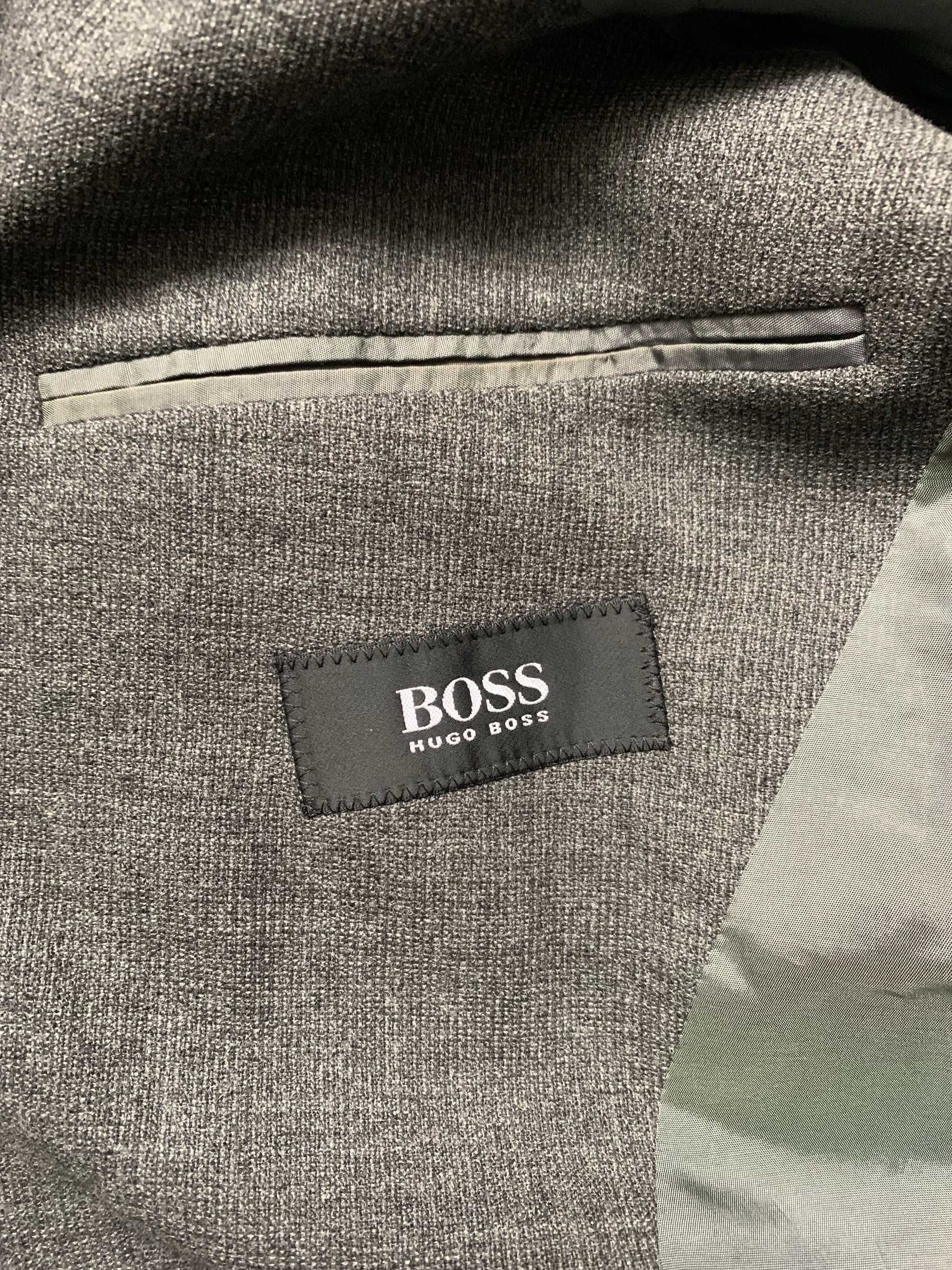 narynarka męska Hugo Boss vintage dziewicza wełna grafit wool casual