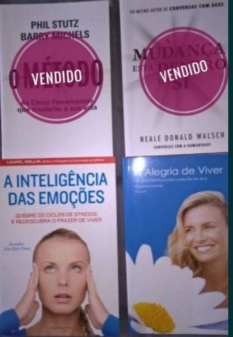 Livros auto ajuda, astrologia e meditação