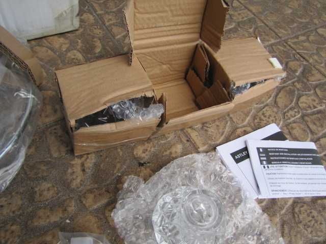 Astley 3 żarówki chromowana lampa sufitowa ze szkła efekt kryształu