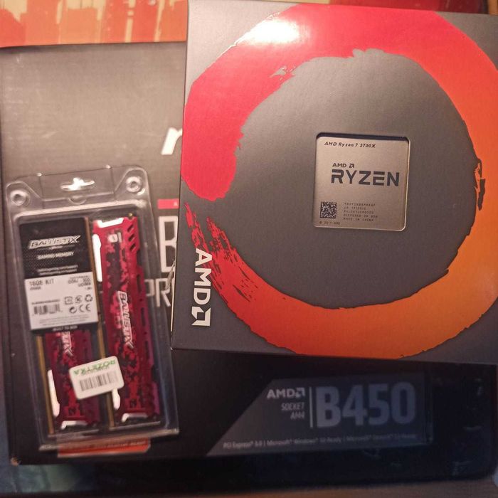 AMD Ryzen 7 2700X(BOX з Wraith Prism RGB)+MSI B450M+RAM 16GB Ballistix