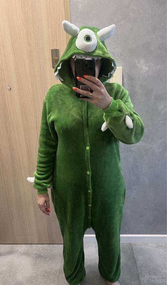 Strój onesie kigurumi L XL 42 Mike Wazowski przebranie karaluch