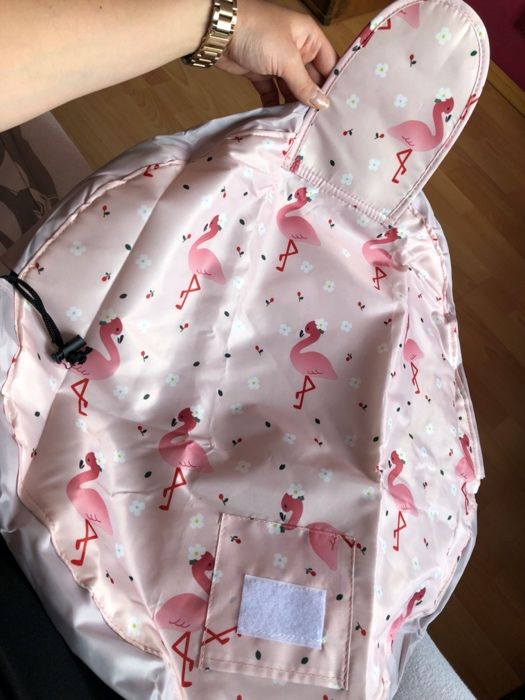 nowa kosmetyczka różowa we flamingi