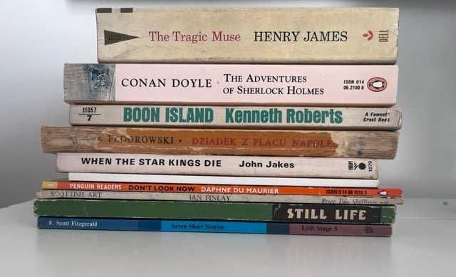 Zestaw 9 książek po angielsku - różności Fitzgerald Doyle Henry James