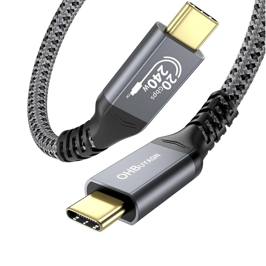Кабель USB C-USB C, 20 Гбит/с, USB C 3.2 Gen2x2, 240 Вт PD 3.1